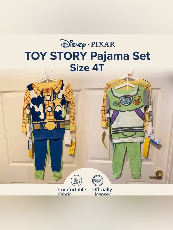Disney Other - Disney Pixar Toy Story Woody & Buzz Lightyear Pajama Set 4T NWT Toddler PJs